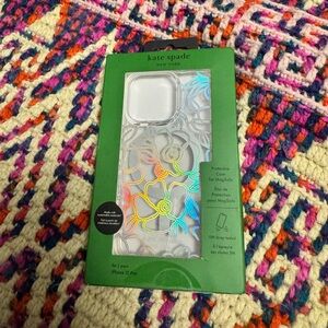 kate spade iridescent floral iPhone 15 Pro case NIB